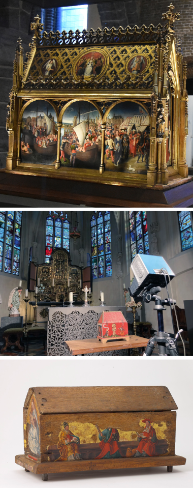 Illustratie schrijnen (Groot Sint Ursula, Infraroodscanner, Sint Remaclus)